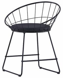 Modern Fém Étkezőszék - 4 db - Fekete
