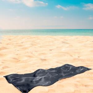 Fekete-fehér strandtörölköző 90x180 cm Jellyfish – DecoKing