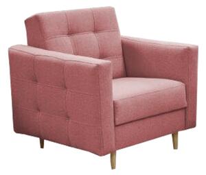 KONDELA Kárpitozott fotel, rózsaszín anyag, AMEDIA