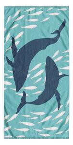 Kék strandtörölköző 90x180 cm Dolphin – DecoKing
