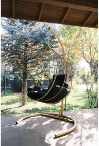 Fekete-aranyszínű kerti függőfotel Damla – Floriane Garden
