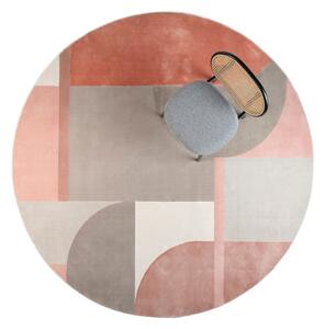 Hilton rózsaszín-szürke szőnyeg, ø 240 cm - Zuiver