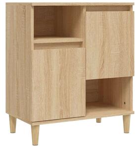 VidaXL 3 db sonoma tölgy színű szerelt fa tálalóasztal 60 x 35 x 70 cm