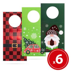 Karácsonyi italosüveg kártya - 6 db / csomag