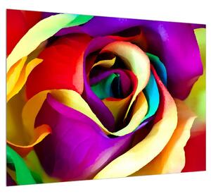 Szines kép absztrakt rózsa (70x50 cm)