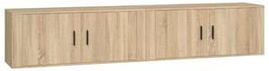 VidaXL 2 db sonoma-tölgyszínű fali TV-szekrény 100 x 34,5 x 40 cm