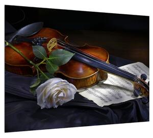 Rózsa és a hegedű képe (70x50 cm)