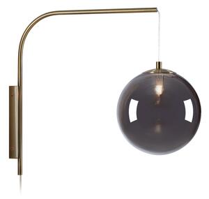 Fekete-bronzszínű fali lámpa (hosszúság 47,5 cm) Dione – Markslöjd