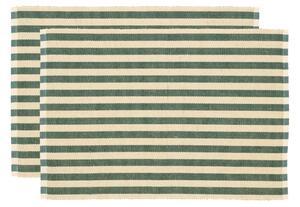 Södahl Két darab zöld csíkos terítő 48 x 33 cm-es készlet