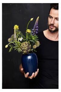 Pottery kék agyagkerámia váza - Bitz