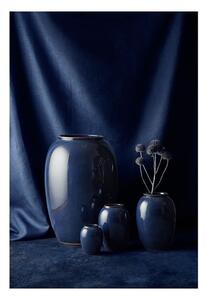 Kék agyagkerámia váza, magasság 25 cm - Bitz