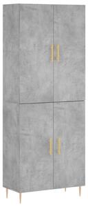 Modern Magasszekrény - Betonszürke - 180 cm