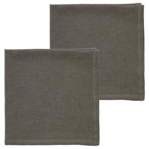 Södahl Két darab barna vászon szalvéta készlet Pure Linen 45 x 45 cm