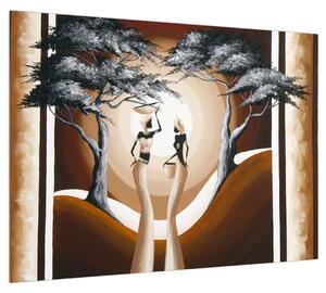Orientális kép két nő és a fa (70x50 cm)