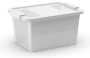Fehér fedeles műanyag tárolódoboz 36,5x26x19 cm Bi-Box S – KIS
