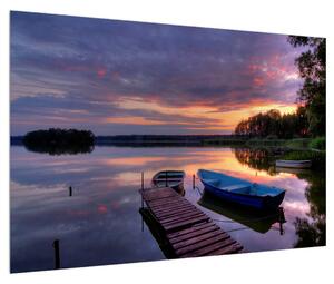 Romantikus tájkép tóval (90x60 cm)