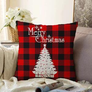 Christmas Tartan karácsonyi zsenília párnahuzat, 55 x 55 cm - Minimalist Cushion Covers