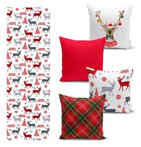 Christmas Ornamets 4 db karácsonyi párnahuzat és asztali futó szett - Minimalist Cushion Covers