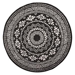 Perzsa mintás kétoldalú kültéri szőnyeg, kör alakú, 180 cm átmérőjű