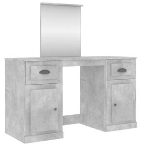 VidaXL Sminkasztal Tükörrel - Beton Szürke - 130x50x132,5cm
