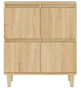 VidaXL 3 db sonoma tölgy színű szerelt fa tálalóasztal 60 x 35 x 70 cm