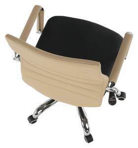 KONDELA Irodai szék, bézs/fekete, DRUGI TYP 1