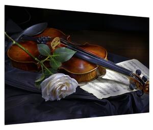 Rózsa és a hegedű képe (90x60 cm)