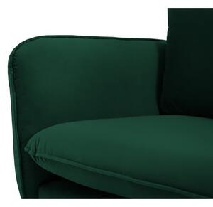 Sötétzöld bársony kanapé 200 cm Vienna – Cosmopolitan Design