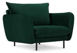Sötétzöld bársony fotel Vienna – Cosmopolitan Design