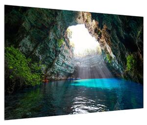 Barlangi tó képe (90x60 cm)