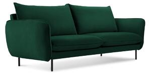 Sötétzöld bársony kanapé 160 cm Vienna – Cosmopolitan Design