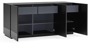 Doric fekete tálalószekrény, szélesség 150 cm - Teulat