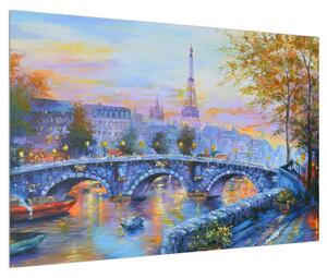Eiffel torony festmény képe (90x60 cm)