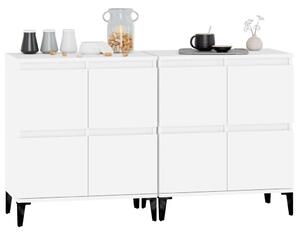 Fehér Tálalószekrény Szett - 2 db - 8 Rekeszes - 60x35x70 cm