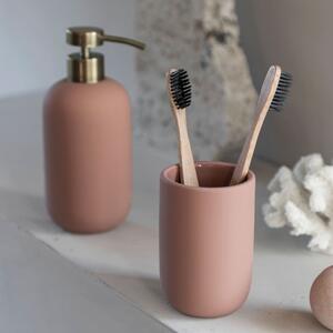 Rózsaszín kerámia WC-kefe Lotus – Mette Ditmer Denmark