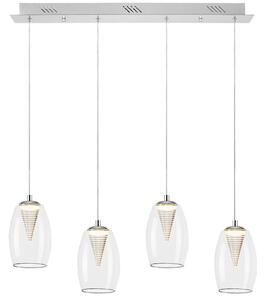 Lampadoro Fiorella függesztett LED lámpa, 72x120 cm, króm áttetsző