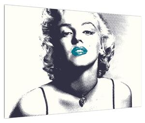 Marilyn Monroe képe- kék ajkú (90x60 cm)
