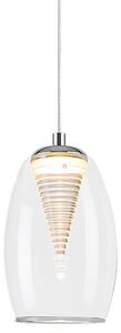 Lampadoro Fiorella függesztett LED lámpa, 12x120 cm, króm-áttetsző