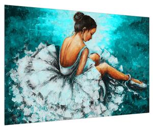 Ülő balerina képe (90x60 cm)
