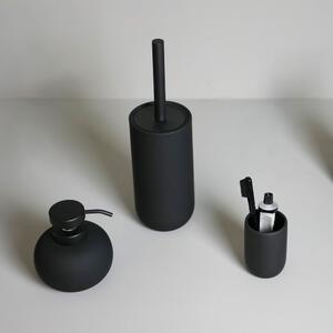 Fekete kerámia WC-kefe Lotus – Mette Ditmer Denmark
