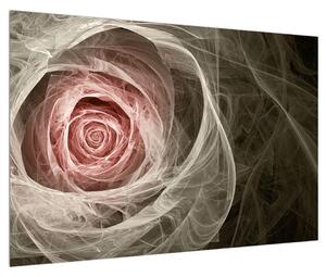 Absztrakt kép rózsa (90x60 cm)