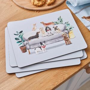 Curious Dogs 4 db-os parafa tányéralátét szett, 21,5x29 cm - Cooksmart ®