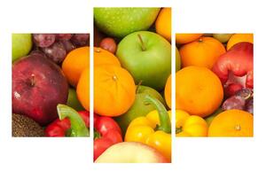 Gyümölcs és zöldség kép (90x60 cm)