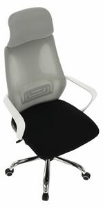 KONDELA Irodai szék, szürke/fekete/fehér, TAXIS