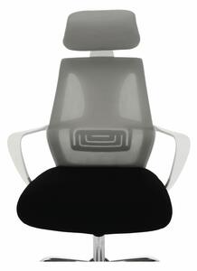 KONDELA Irodai szék, szürke/fekete/fehér, TAXIS