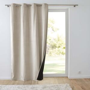 Bézs bársony termo függöny 140x260 cm Polarchic – douceur d'intérieur