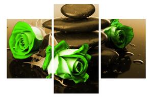 Zöld rózsa kép (90x60 cm)