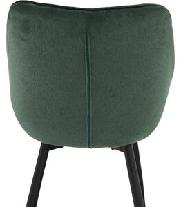 KONDELA Dizájnos fotel, zöld Velvet anyag, FEDRIS