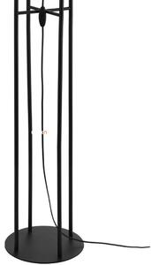 Állólámpa, 136 cm, fekete-füstszínű (Glastonbury)
