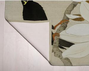 Bird zöld-bézs futószőnyeg, 55 x 135 cm - Velvet Atelier